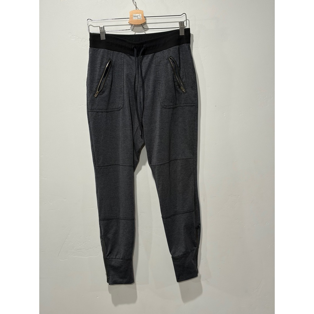 Athleta Metro Slouchy Joggers Gray Heathered Zipper Ankle Pants Small